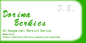 dorina berkics business card